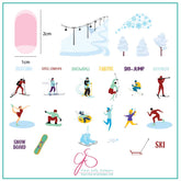 Sporty Winter (CjS-179)  - CJS Medium Stamping Plate